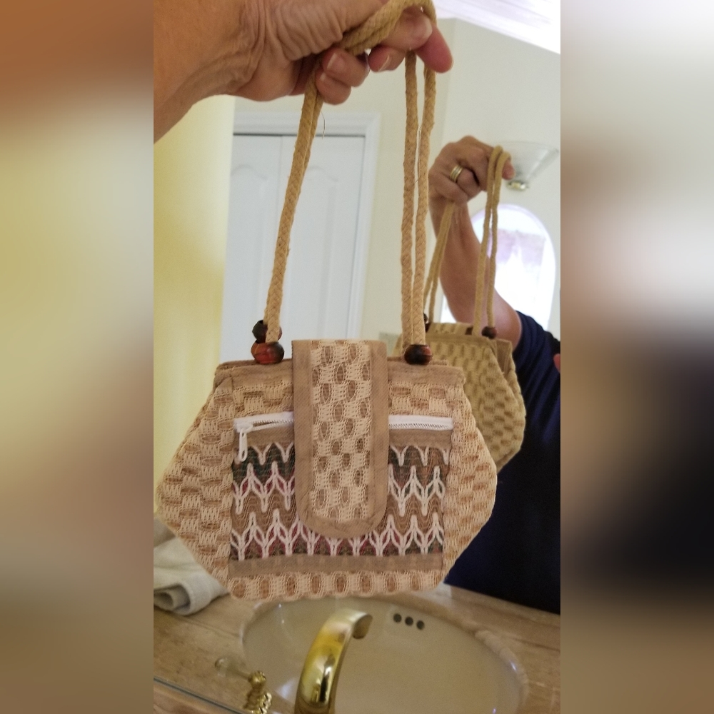 NWOT Rafia small bag